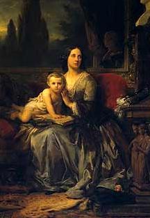 Leon Cogniet Portrait of Maria Brignole-Sale De Ferrari with her son Sweden oil painting art